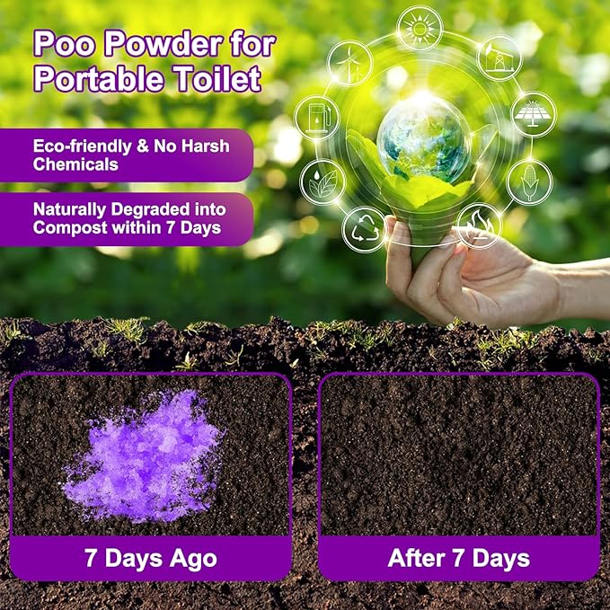 Poo Gel for Portable Toilet, Poo Gel for Camping Toilet, Poo Deodorizing Treatment Portable for car Camping Camping Toilet Bags