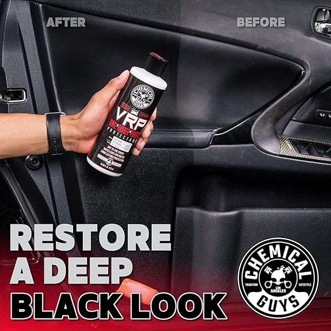 Chemical Guys VRP Vinyl, Rubber, and Plastic Dressing - Tire Dressing, Non-Greasy, Dry-to-the-Touch Shine for Tires, Trim, and More, Safe for Cars, Trucks, SUVs, RVs & More - 16 oz (Pack of 3)