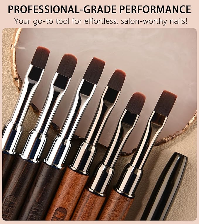 Nail Art Clean Up Brushes, Oval Nail Cleanup Brush, Gel Nails Brushes, Acetone Manicure Brush for Nails Art Design Painting and Cleaning Polish Mistake on the Cuticles for DIY & Salon Use