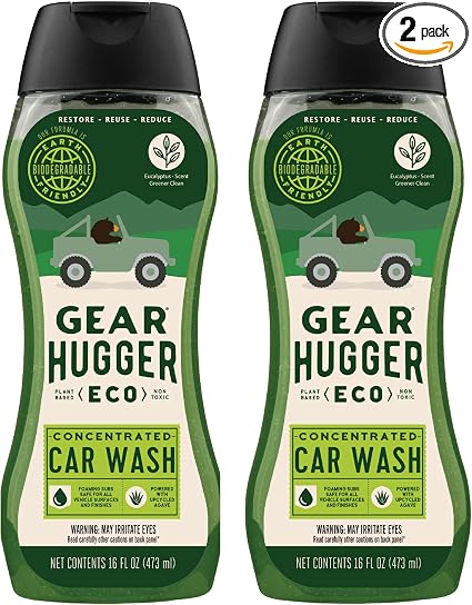 Gear Hugger Car Wash Soap, Biodegradable, Eco-Friendly (16oz, Pack of 2)