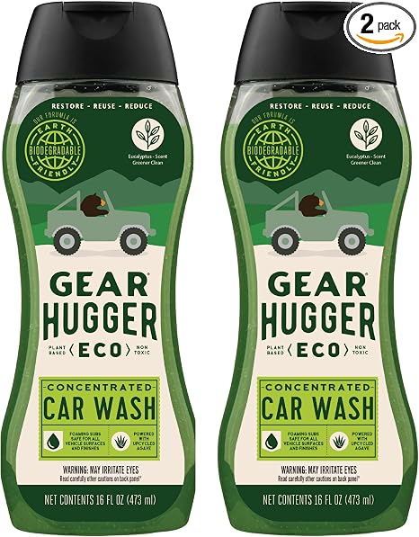 Gear Hugger Car Wash Soap, Biodegradable, Eco-Friendly (16oz, Pack of 2)