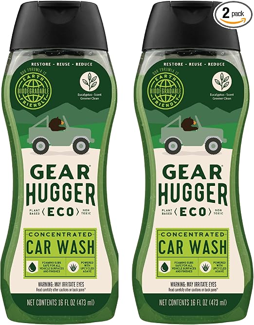 Gear Hugger Car Wash Soap, Biodegradable, Eco-Friendly (16oz, Pack of 2)