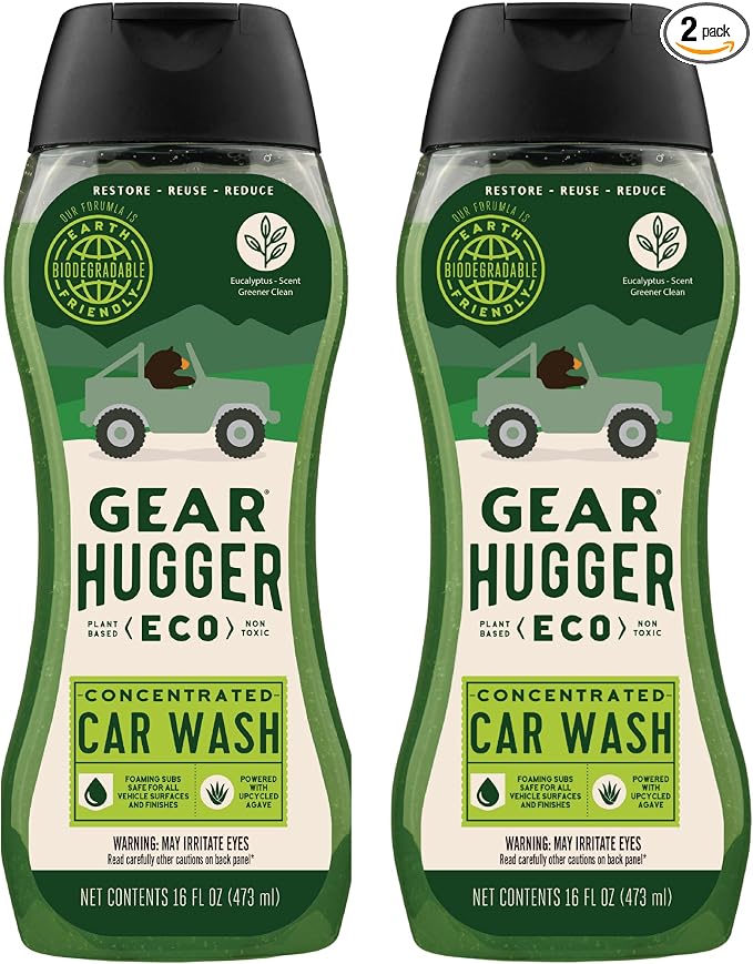 Gear Hugger Car Wash Soap, Biodegradable, Eco-Friendly (16oz, Pack of 2)