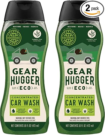 Gear Hugger Car Wash Soap, Biodegradable, Eco-Friendly (16oz, Pack of 2)