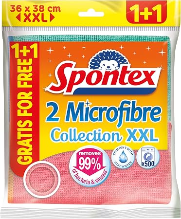 Spontex Microfibre Microfibre Economic 1 + 1