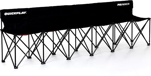 QUICKPLAY Pro 6-Seater Team Bench - Folding Soccer Sideline Seat