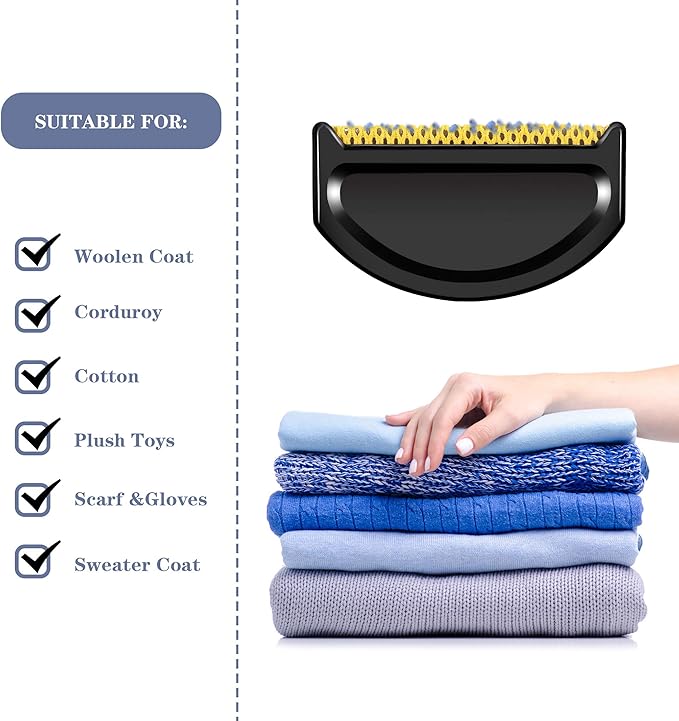 4 Pieces Sweater Combs to Remove Pilling Sweater Defuzzer Multi-Fabric Shaver and Cashmere Comb Wool Pilling Remover Pills, Fuzz from Clothes (Black)