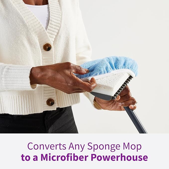 Rejuvenate Microfiber Bonnet Applicator, 1 Count, Converts Any Sponge Mop To A Reusable Microfiber Mop