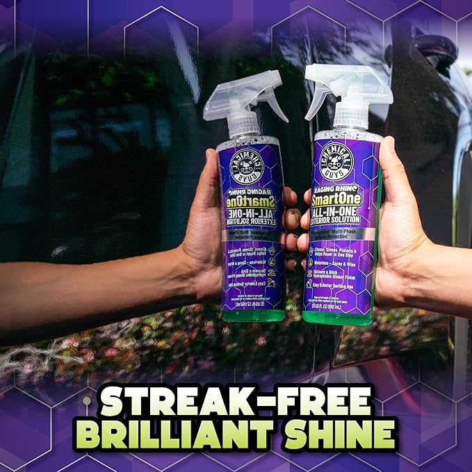 Chemical Guys Raging Rhino Waterless Car Wash, Quick Detailer Spray and Wipe Exterior Cleaner With 3 Premium Microfiber Towels, 20 Fl Oz