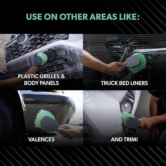 Chemical Guys ACCG08 Wheelie All Exterior Surface and Wheel Brush (Safe for Cars, Trucks, SUVs, RVs, Motorcycles, & More) Green (Pack of 12)