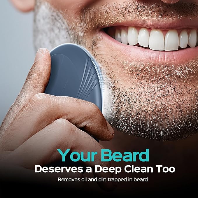 COSLUS FBS01 Facial Cleansing Brush Face Scrubber: Portable Silicone Waterproof Rechargeable Face Wash Brush, 5 Cleansing Modes, Electric Deep Cleaning for Men & Women, Removing Blackhead Exfoliating