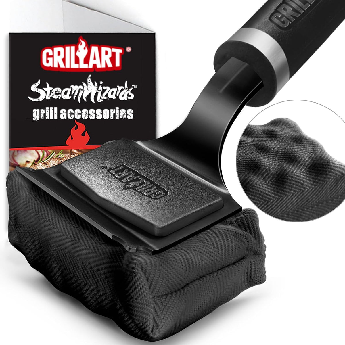 SteamWizards Grill Brush Bristle Free Outdoor 17” No-Wire Cleaning