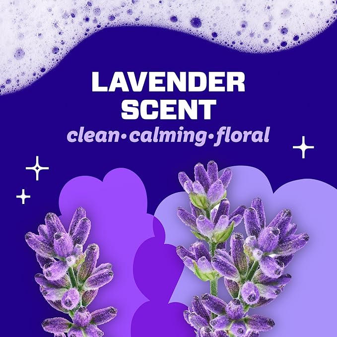 Mr. Clean Magic Eraser Sponge, Bathroom Cleaner, Shower Cleaner, Tub Cleaner, Soap Scum Remover, Bathroom Cleaning Supplies, Dawn Cleaning Power with Febreze Lavender Scent, 5ct