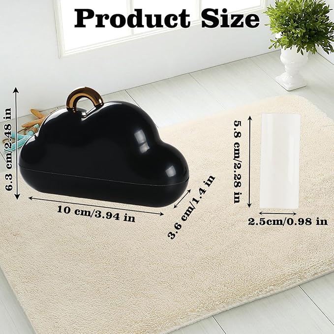 Mini Travel Size Reusable Lint Roller for Clothes & Pets, 150 Refillable Sheets (Black)