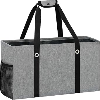 Standing Extra Large Reusable Grocery Bag with Handle, Thirty One Utility Tote Foldable for Shopping and Beach