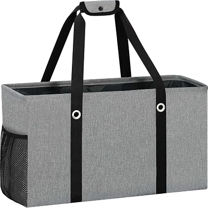 Standing Extra Large Reusable Grocery Bag with Handle, Thirty One Utility Tote Foldable for Shopping and Beach