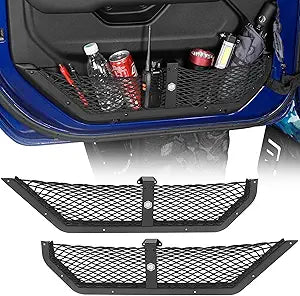 Hooke Road Front Door Pocket Storage Mesh Cargo Net for 2018-2026 Jeep Wrangler JL & 2020-2026 Gladiator JT Accessories 