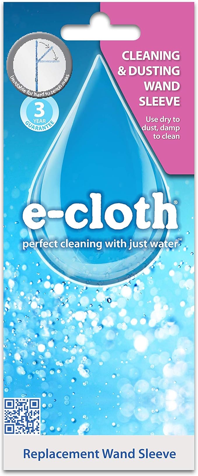 E-Cloth Cleaning & Dusting Wand Sleeve, Fits The Microfiber Dusting Wand, Premium Microfiber Dusters for Cleaning, 100 Wash Guarantee, 1 Pack