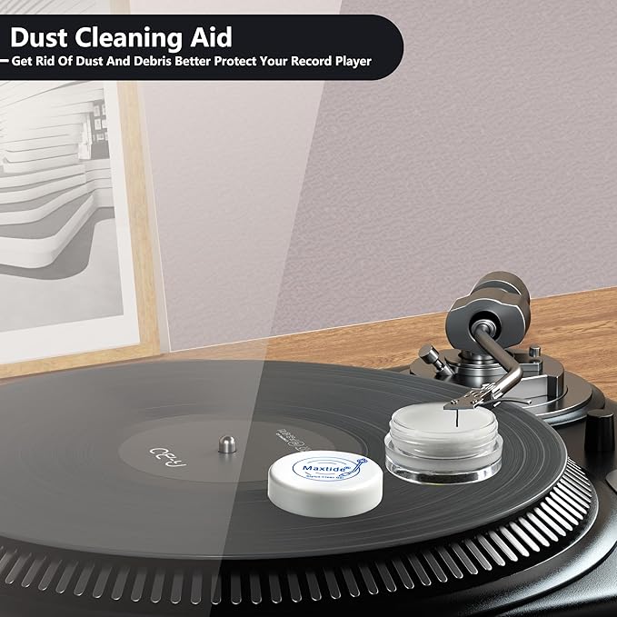 Turntable Stylus Clean Gel - Premium Anti-Static & Zero-Dust Stylus Cleaner, Dirt and Debris Dry Cleaning Mixture for Vinyl Record Player Needle (Grey)