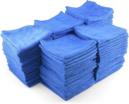 EZAUTO WRAP 100 pcs Microfiber Cleaning Cloth Towel Rag Car Polishing Scratch Free Ultra Soft Auto Detailing Multi-Purpo