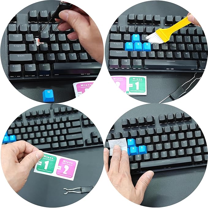 2-in-1 Mechanical Keyboard Keycap Puller and Switch Puller Tool, Stainless Steel Key Remover Extractor for Cherry MX, Alps, Topre Switches - Professional Mechanical Keyboards Tool Kit