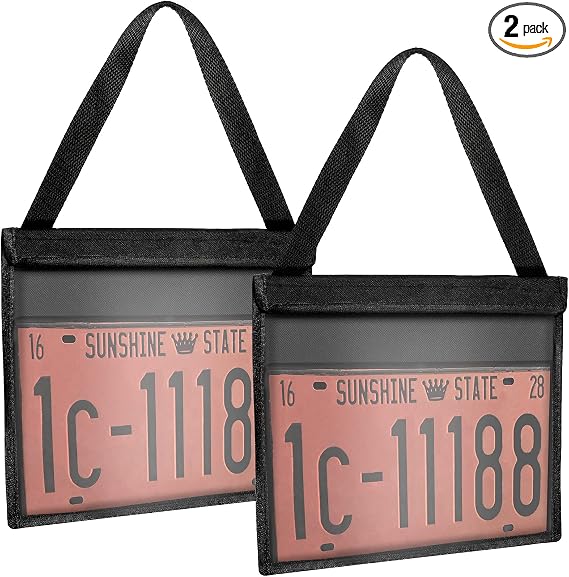 Frienda 2 Pieces License Plate Holder with Hanging Strap