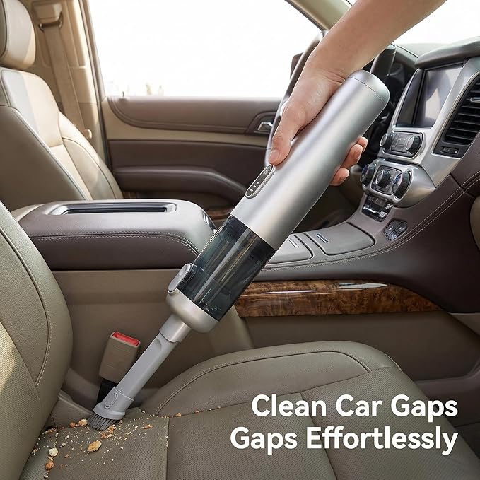 AUTOPALS Cordless Car Portable Vacuum Cleaner, 4 in 1 Suck, Blow, Inflate, Vacuum, 18000-20000Pa High Power, Type-C Charging, Battery Level Display, Multi-Nozzles for Car, Home & Pet Hair, Office