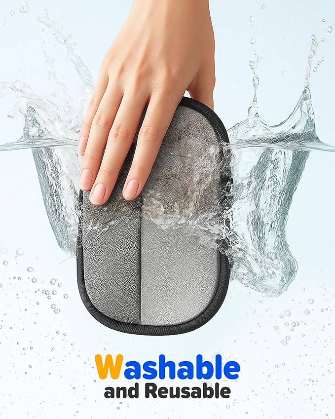 2026 Thickened Electrostatic Pet Hair Removal Gloves (1P) - Reusable Strong Grooming Gloves for Cats & Dogs, Hair Remover for Couch, Furniture, Carpet, Car Seats & Clothing (Blue)