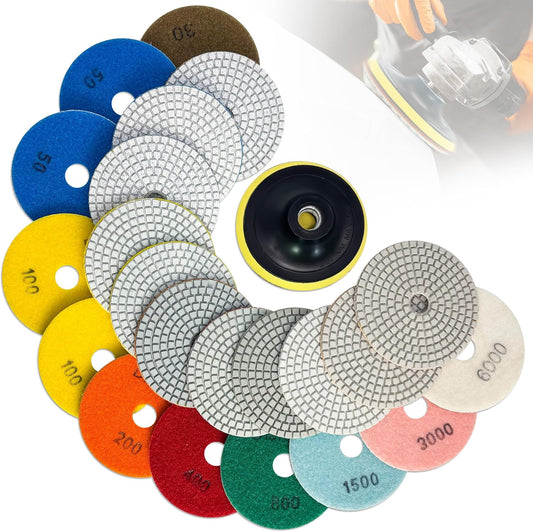 Diamond Polishing Pads Set 4 Inch Tile Wet Dry Polishing Pads Kit