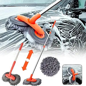 Retractable Car Wash Brush with Long Handle, Rotatable Long Handle Car Cleaning Kit, Brush Duster Scratch Free Cleaning 