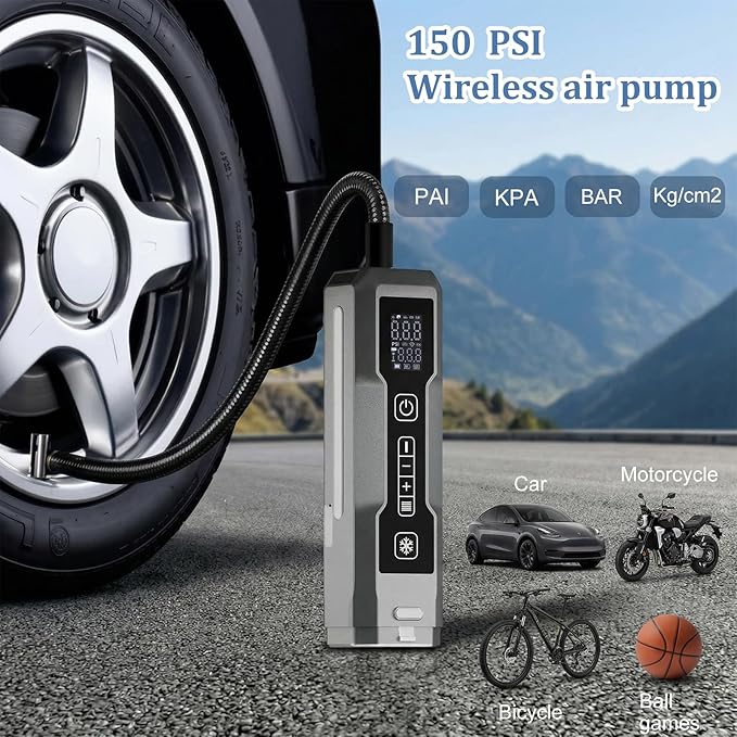 FOLAI Cordless Car Vacuum, 5-in-1 Portable Mini Handheld Vac, Upgraded Smart Digital Display, 2 Suction Modes Type-C Charging for Small Jobs, Car, Office Desk, Keyboards