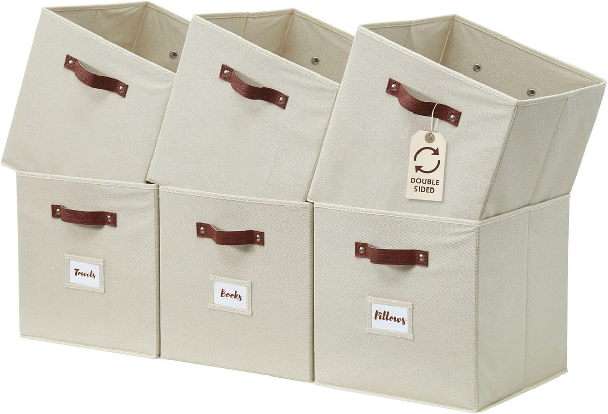 Storage Bins, Cube Storage Bin with Labels