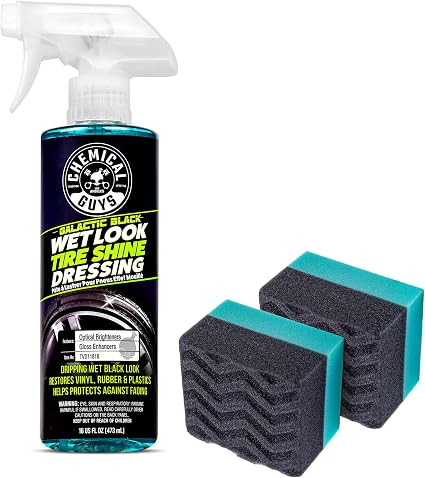 Chemical Guys, Galactic Black Tire Shine & WonderWave Applicator Kit, 16 oz