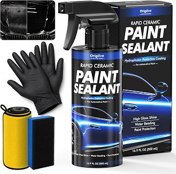 Ceramic Paint Sealant Spray Kit, Ceramic Coating Spray for Cars, 16.9 oz
