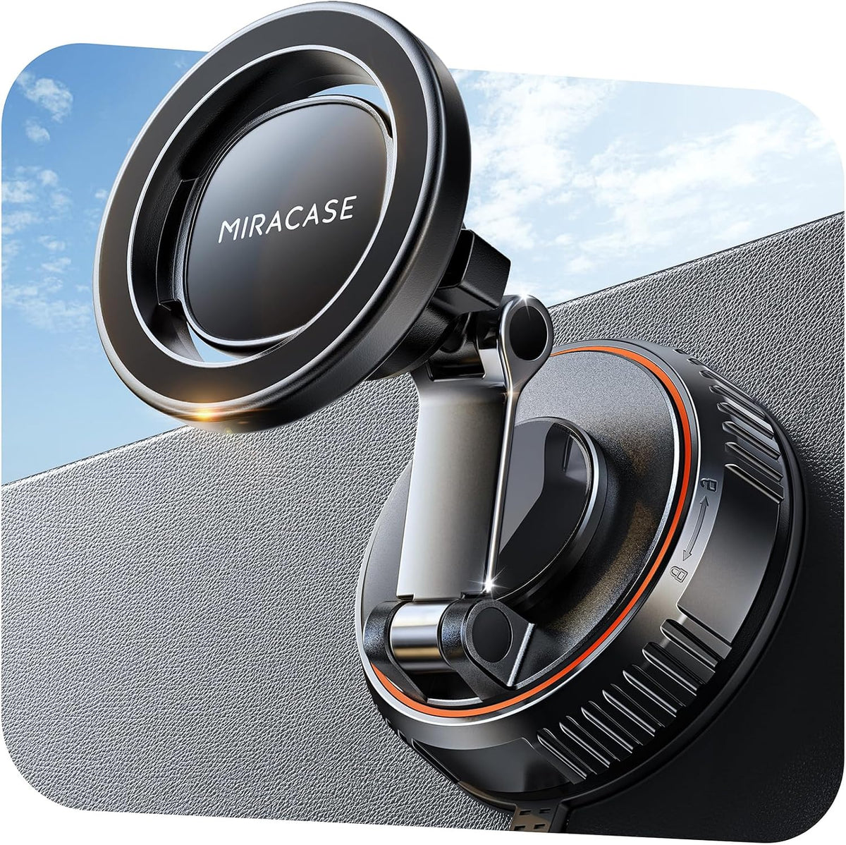 For MagSafe Car Mount[3800gf Strong Magnet & 90+LBS Suction Base]Magnetic Phone Holders for Your Car, 360° Adjustable Dash& Windshield Wall Mount with Adhesive Suction Cup for All Smartphones