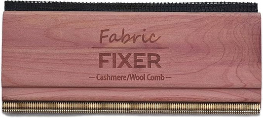 Cashmere Pill Remover Comb with Natural Cedar Wood Handle (Double Edge Design) Wool Sweater Fuzz Comb & Fabric Pilling Remover for Delicate Clothing
