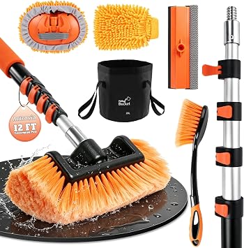 144'' Car Wash Brush with Long Handle Cleaning Kit