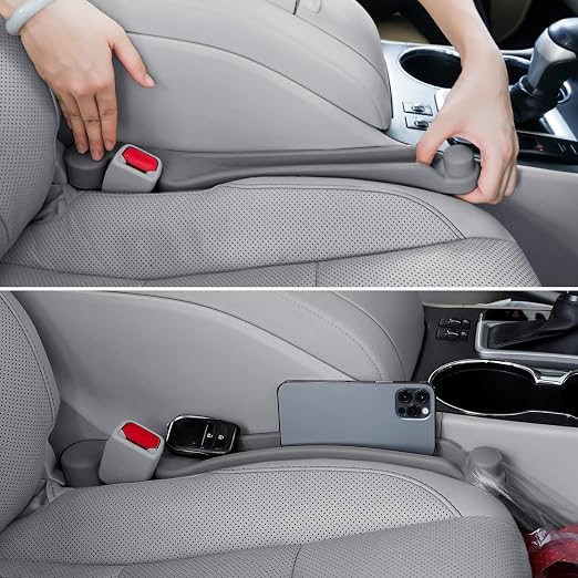 Givifive Car Seat Gap Filler 2Pack 3IN1 Organizer with Storage Slot & Hook - Cleanova