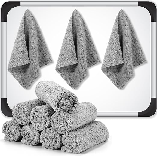 Fanfanwin 8 Pcs 10" x 10" Magnetic Cleaning Cloth Dry Erasers for White Boards Extra Strong Magnetism Microfiber Eraser 
