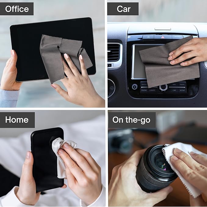 6 Pack Japanese-Style Premium Microfiber Glasses Cleaning Cloth Streak & Scratch-Free Lens Cleaning Cloth – Safe for Eyeglasses, Sunglasses, Glasses Cleaner, Lens Wipes, iPhone & Screens