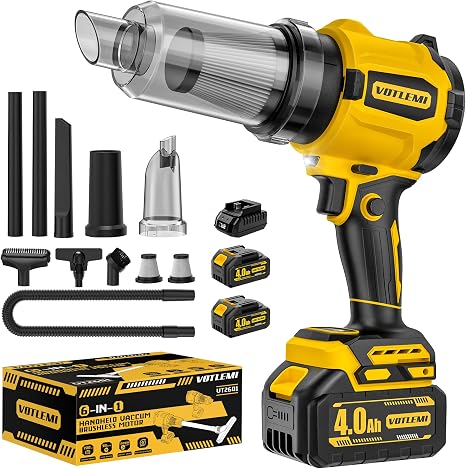 7-in-1 Cordless Vacuum Cleaner, Battery Powered Handheld Car Vacuum with 700W Brushless Motor, 50KPA High Power Suction 