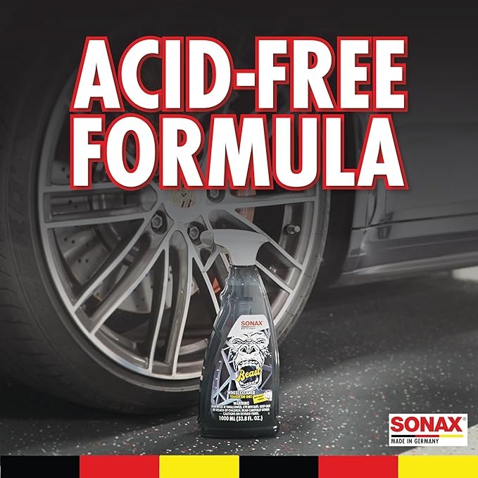 SONAX Beast Wheel Cleaner | Brake Dust Cleaner | Color Changing Rim Cleaner | Strong Wheel Cleaner | Easy Wheel and Rim Cleaning | Removes Baked On Brake Dust | 433500 | 5 Liter