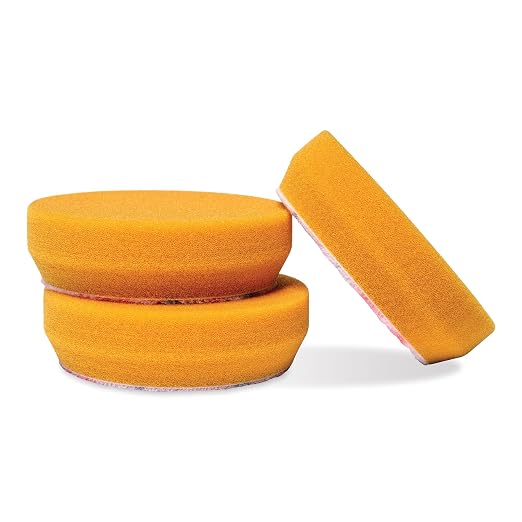 Griot's Garage Orange Foam Correcting Pads for Car Polishing and Detailing, Removes Light to Moderate Paint Defects, Dur