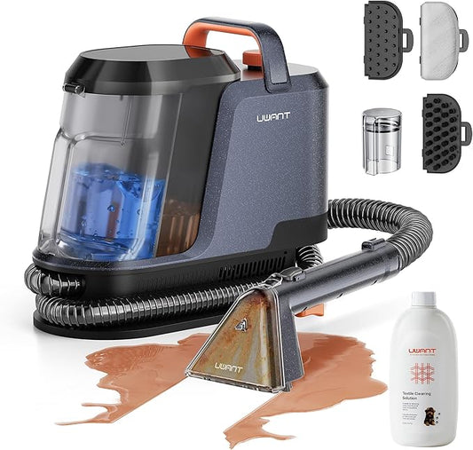 Uwant Carpet Cleaner Machine 18Kpa Powerful Suction, Portable Carpet Cleaner with Cleaning Tools&Self-cleaning Upholstery Cleaner for Cars,Sofa Set of 1