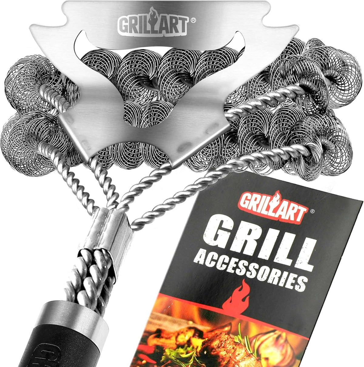 Grill Brush, Bristle Free for Outdoor BBQ Scraper Cleaner, 18-Inch