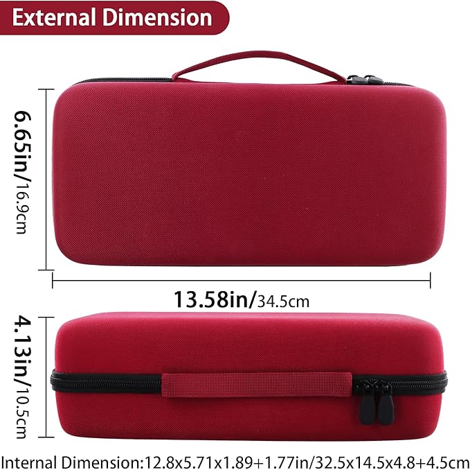 Aenllosi for Fanttik V8 Apex/Slim V8 Mate/V10 Apex/Slim V10 Mate Car Vacuum Hard Case, Fanttik Cordless V8/V10 Car Vacuum Organizer, Red (Case Only)