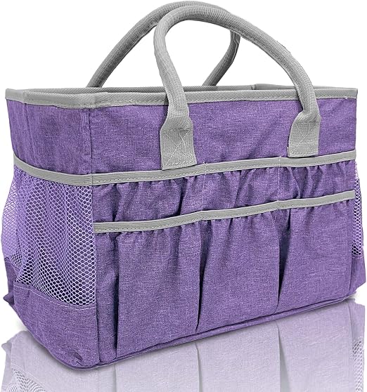 Cupohus Craft Organizer Tote Bag – Foldable Large Capacity Supply Storage Bag – Use as Baby Diaper Organizer, Craft Supp