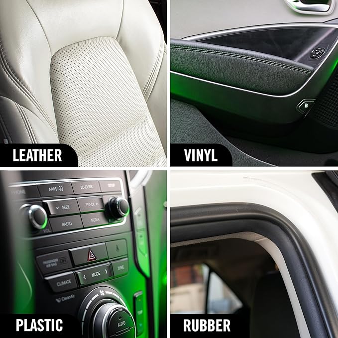 Turtle Wax Hybrid Solutions Inside Job, All Purpose Ceramic Interior Car Cleaner and Protectant, Cleans, Deodorizes and Protects Leather Car Seats, Vinyl, Rubber, and Plastic, 16 fl oz (Pack of 2)