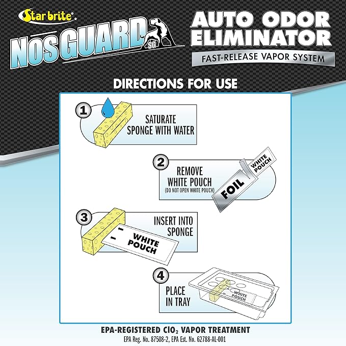 STAR BRITE Auto Odor Eliminator, Fast Release Vapor System Eliminates Car Odors in 4-6 Hours (19970)