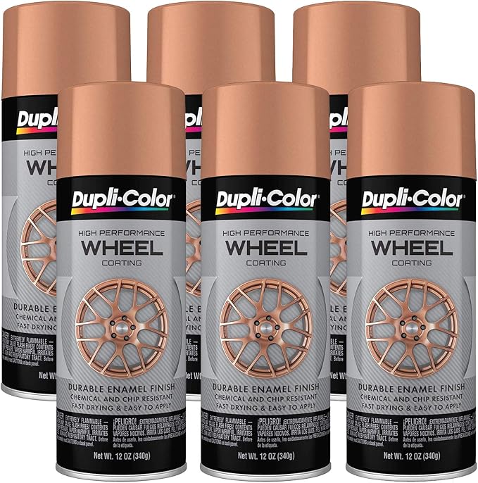 Dupli-Color EHWP10900 Wheel Coating, Rose Gold, 12 oz.- 6 Pack